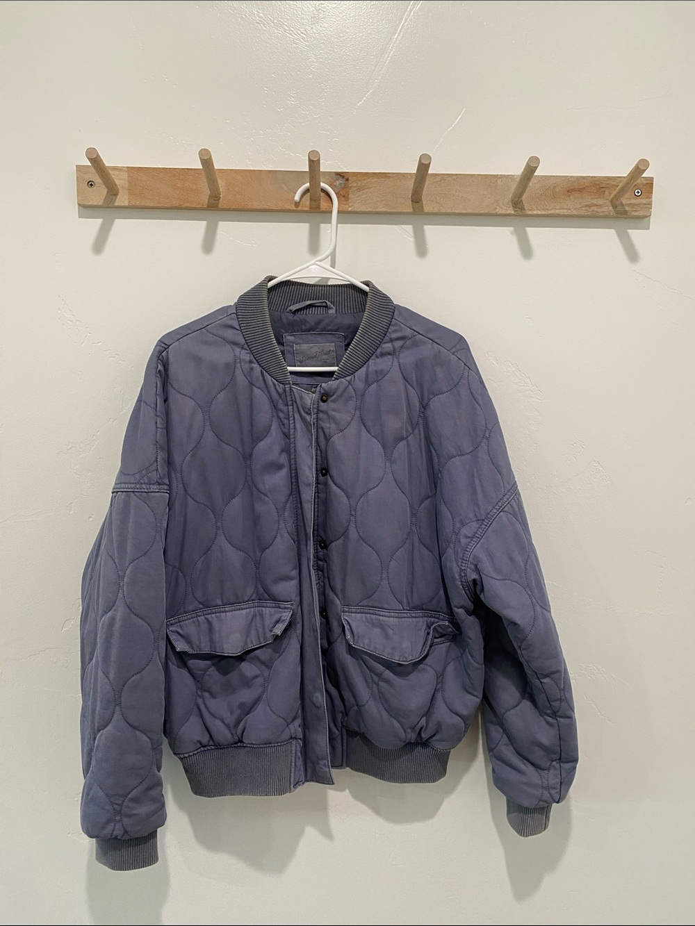 Universal Thread Quilted Chambray Bomber Coat